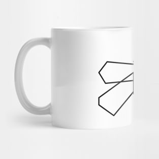 Trendy one line geometric design of insect bee Mug